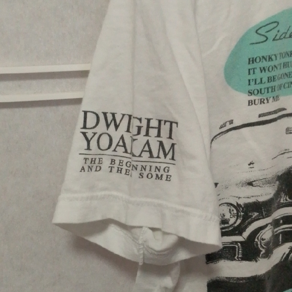 Dwight Yoakam Bella Canvas White Graphic Tee with Green Accents - Picture 6 of 6